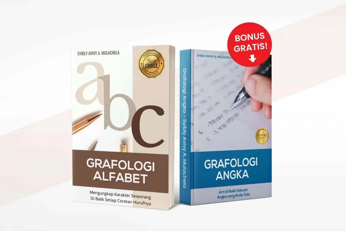 Mockup Buku Grafologi Alfabet + Materi Angka